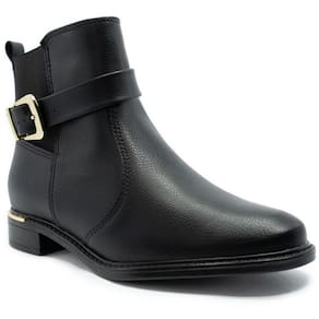 Bota Vizzano Fivela Cano Baixo Feminina - Preto