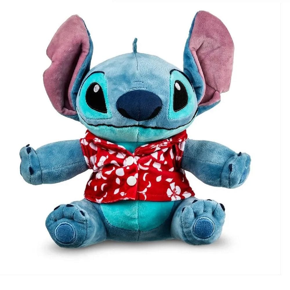 Brinquedo Pelúcia Personagem Stitch Hawaii Frases Interativa 30CM Multikids BR2198