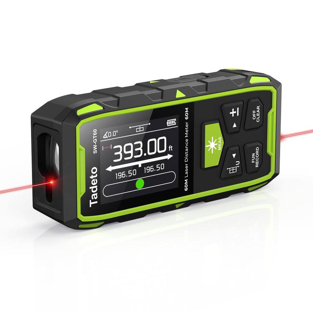 Ferramenta de medição a laser Tadeto Dual Laser 120m com display LCD