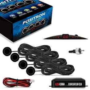Sensor De Estacionamento Ré Preto Positron 4 Pontos 20mm