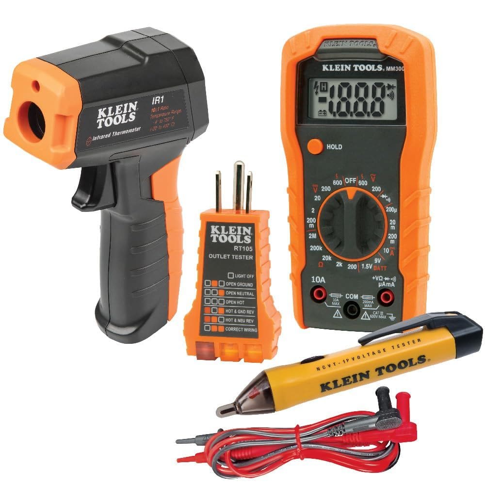 Kit de teste elétrico Klein Tools 80067 com termômetro infravermelho