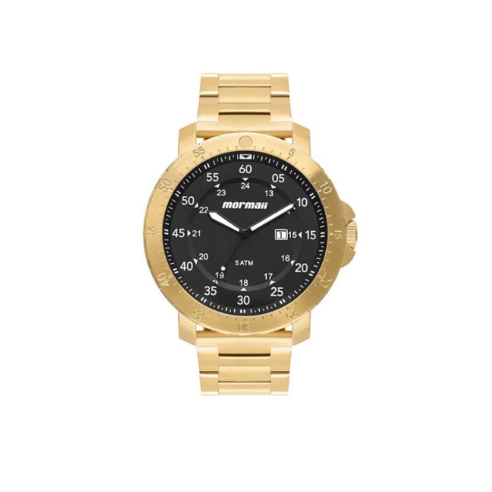 Relógio Mormaii Masculino Dourado Steel Basic Mo2115bj/4D