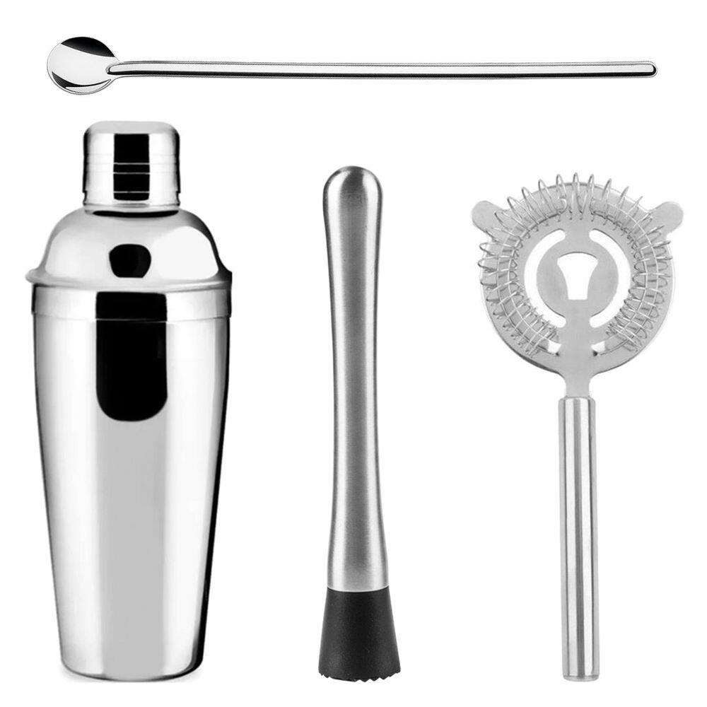 Kit Bar Iniciante 3 Bartender 4 Peças