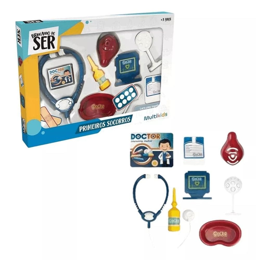 Brincando De Ser Médico Kit Infantil Primeiros Socorros