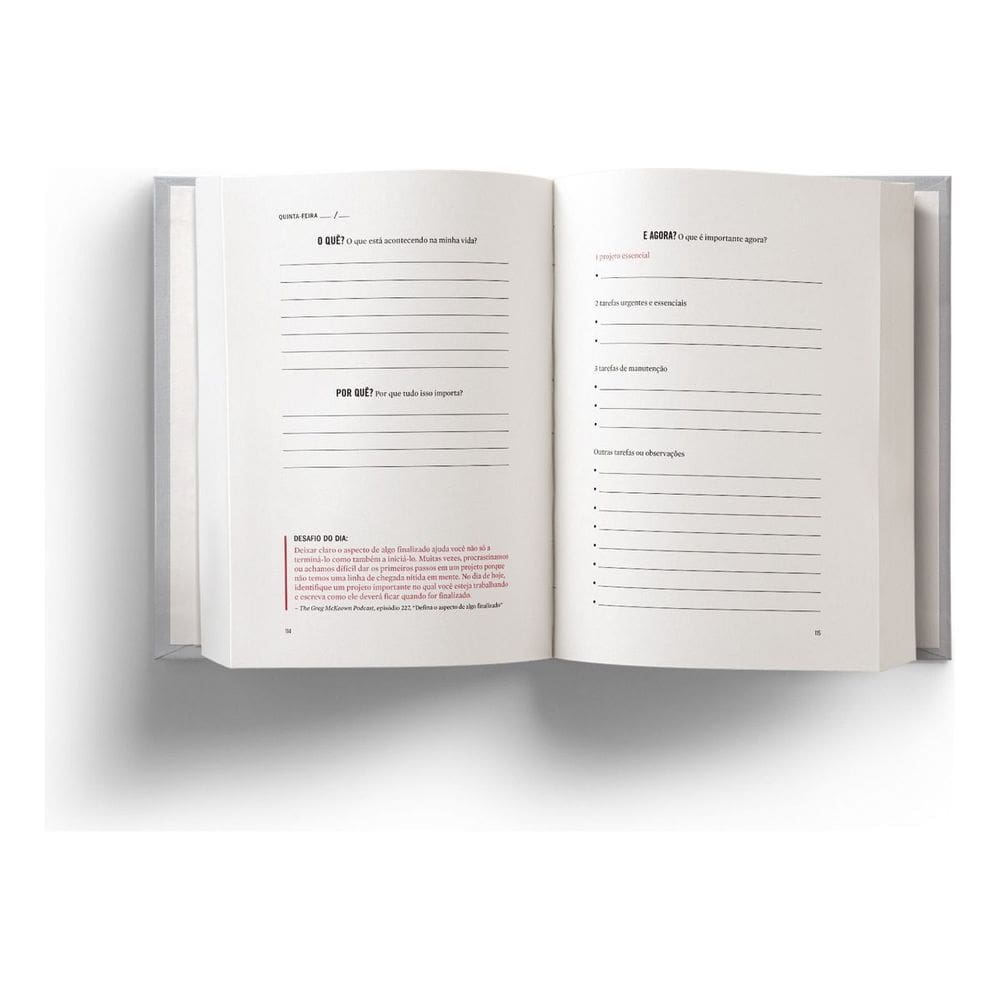 O Planner do Essencialismo - Um Guia de 90 Dias Para Realizar Mais Fazendo Menos