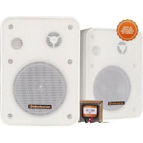 Caixa Acústica Com Trafo 210v(15w) Ambience Line Msb60nc Branca Hayonik - Par - 2