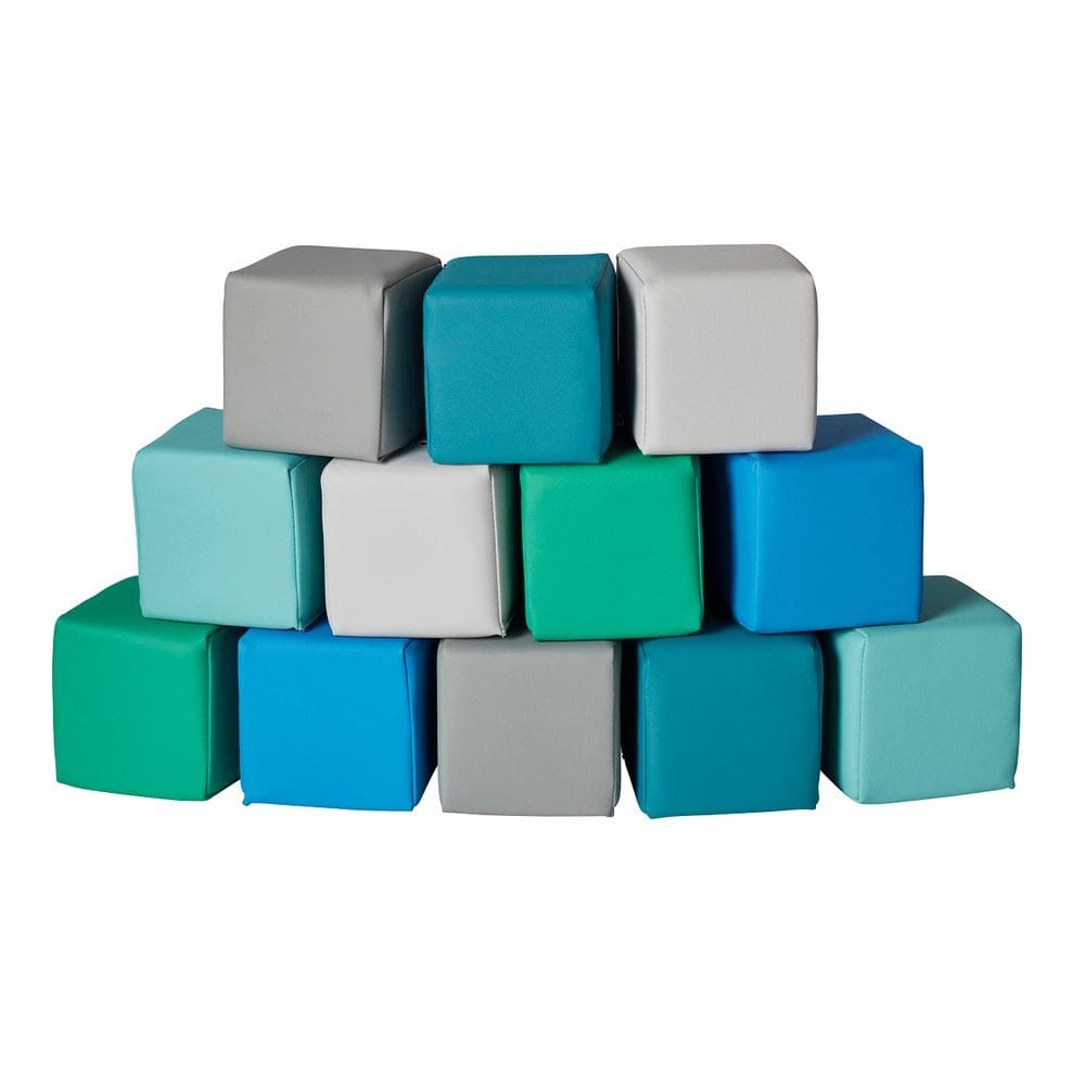Blocos de construção ECR4Kids SoftZone Patchwork Toddler de 12 peças