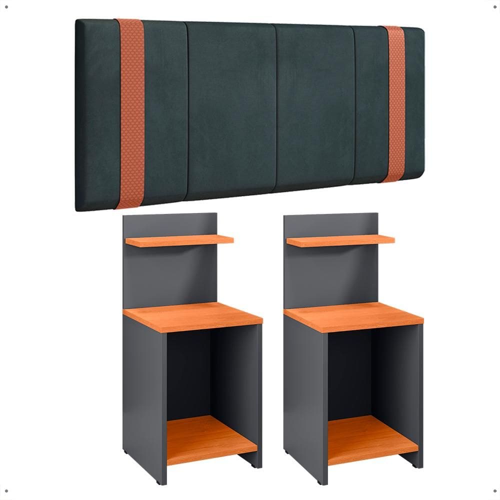 Kit 2 Mesas Cabeceira Mesinha Pequena Lateral Cama Painel Suspenso Box Casal 1,40 Decoração Quarto - Lojas RPM