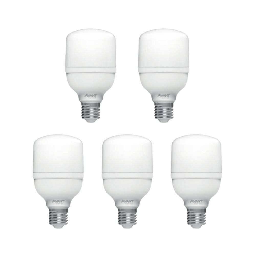 Lâmpada Led Bulbo HP Avant 30W 3000K E27 Bivolt 5 Unidades