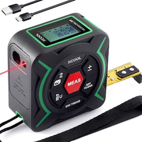 Fita métrica a laser 2 em 1 XCool 197 pés e 3 m com gancho magnético