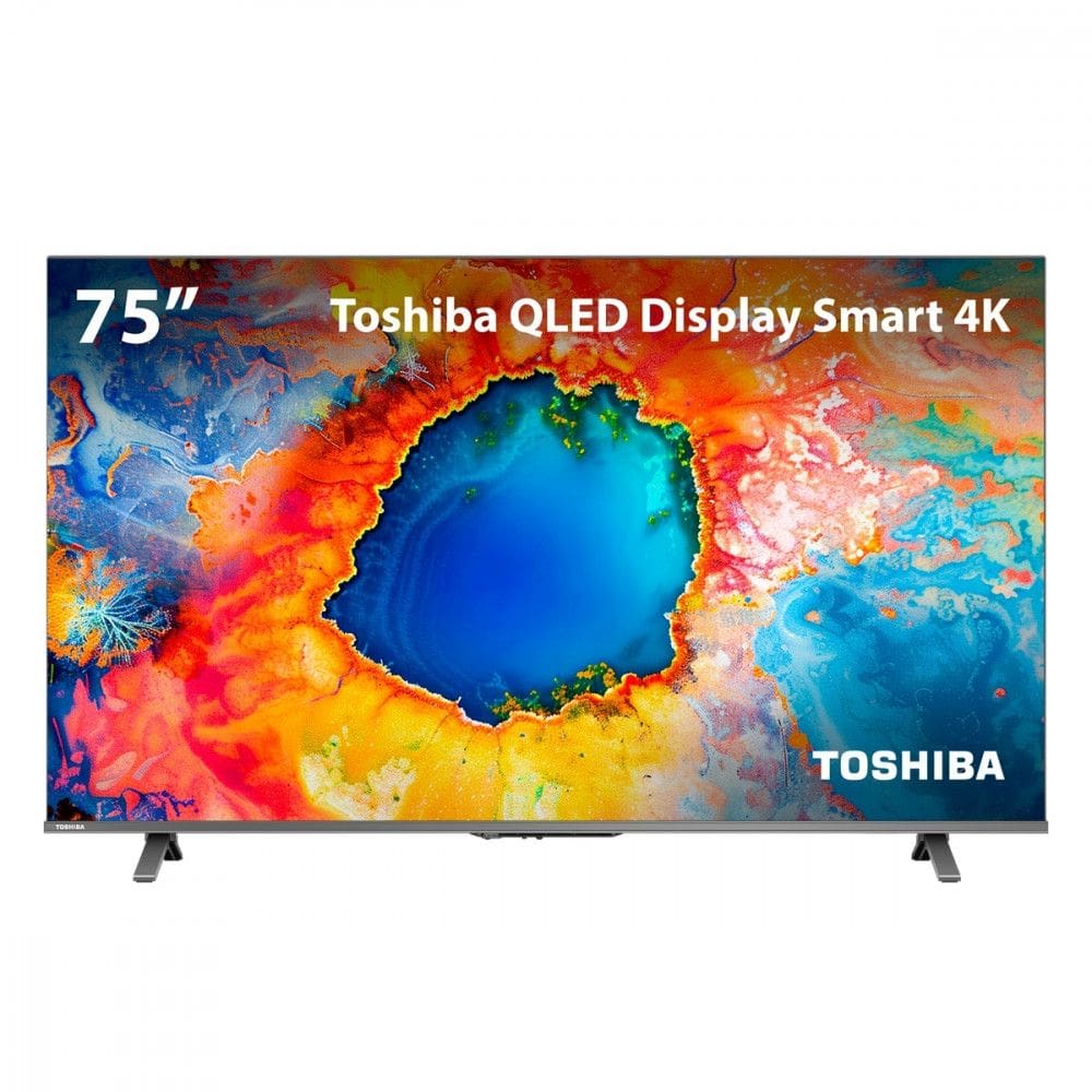 Smart Tv Toshiba 75 QLed 4K Ultra HD Display Google TV TB037M C450