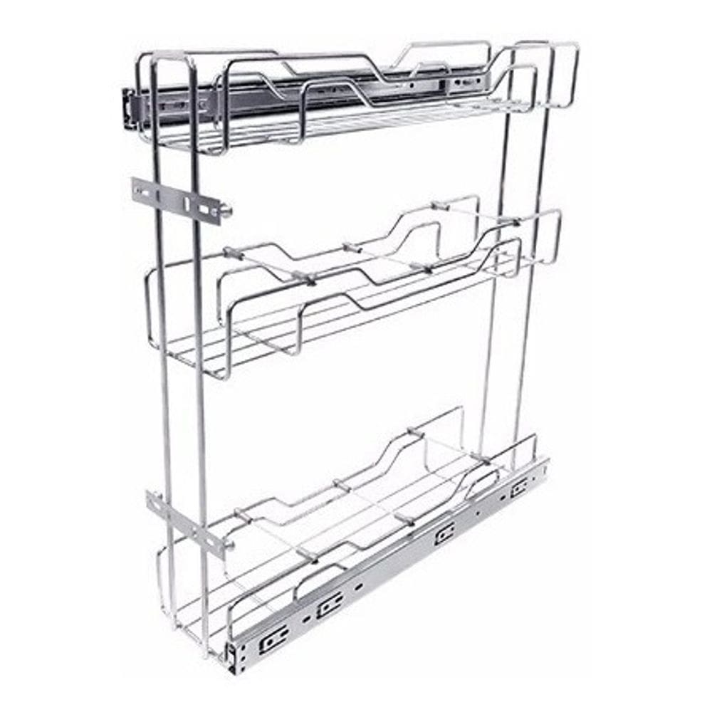 Porta Temperos Latas/óleo Triplo Deslizante Inox Jomer 3394