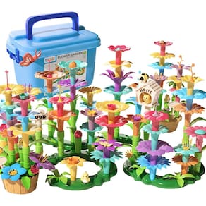 Brinquedos de construção de jardins de flores TEMI 138 PCS para meninas de 3 a 8 anos
