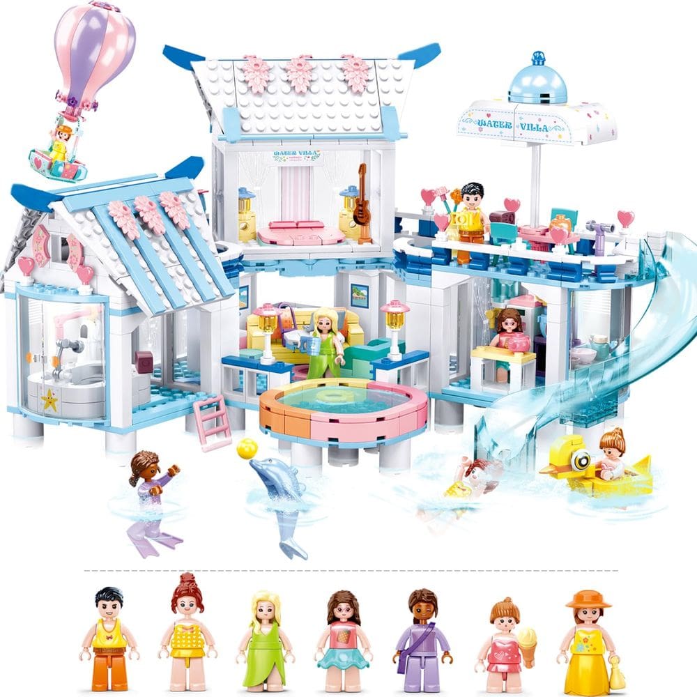 Conjunto de construção Sluban Friends Summer House com 938 peças
