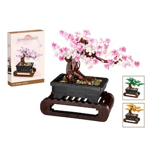 Conjunto de construção LOMBEE Cherry Blossom Tree Bonsai 3 em 1 adulto
