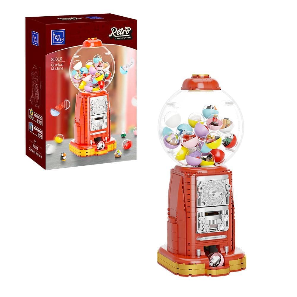 Conjunto de blocos de construção PANTASY Retro Gumball Machine com 12 blocos