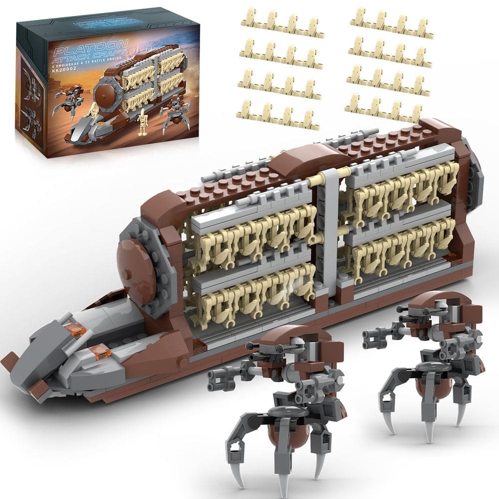Conjunto de construção BrickTribe Battle Army Clone Platoon com 537 peças