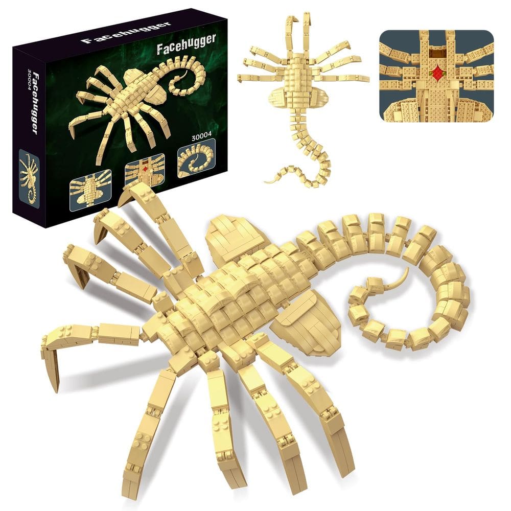 Kit de construção Action Figure Xenomorph Facehugger 572 unidades