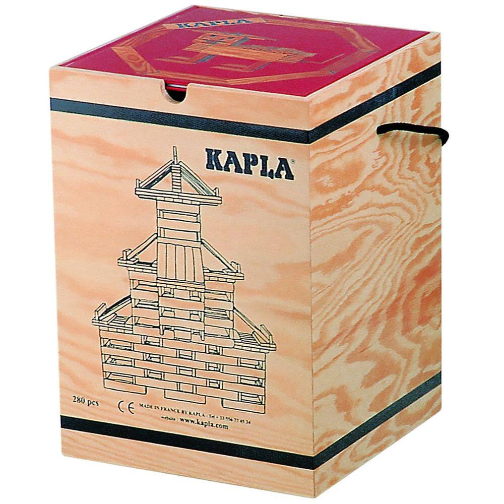 Conjunto de construção KAPLA Wooden 280 Building Planks com livro de arte
