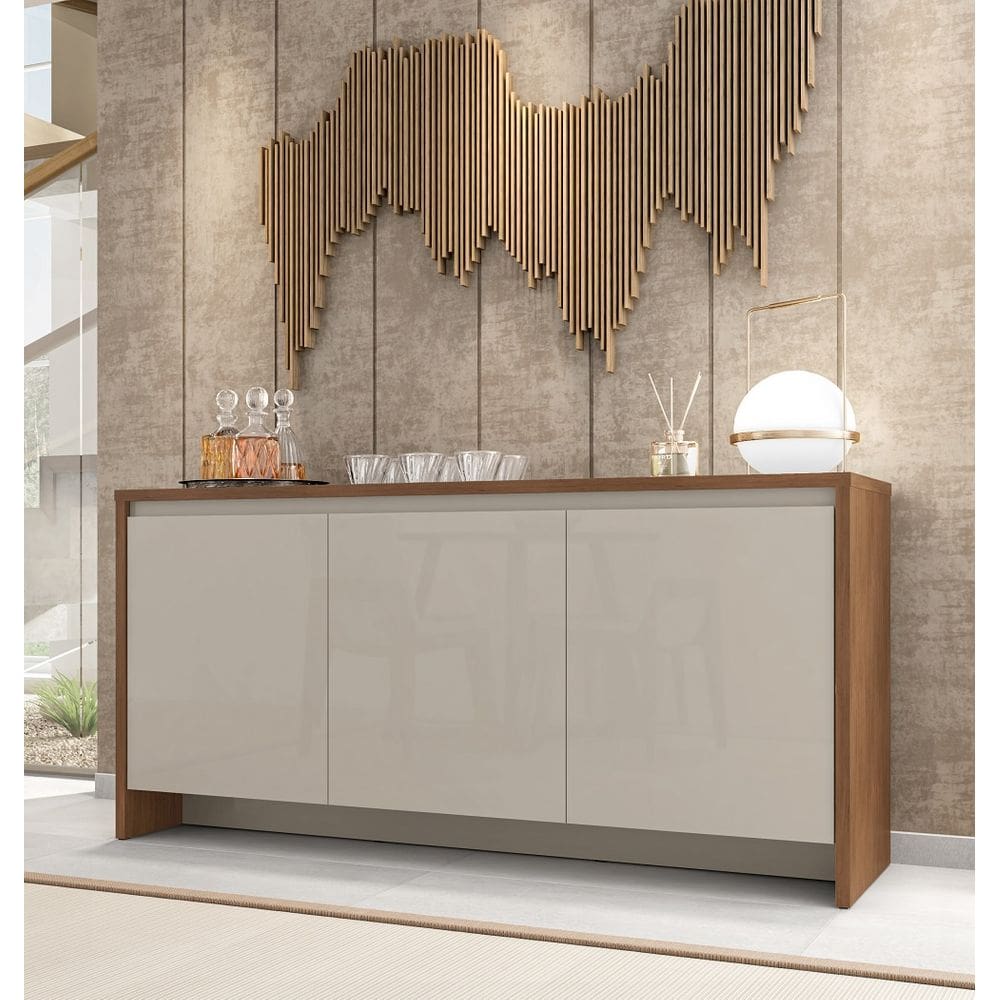 Aparador Buffet Madri Marrom Off White