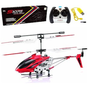 Mini Helicóptero RC com Gyro Crimson de Controle Remoto com 3 Canais, CHEERWING, Vermelho
