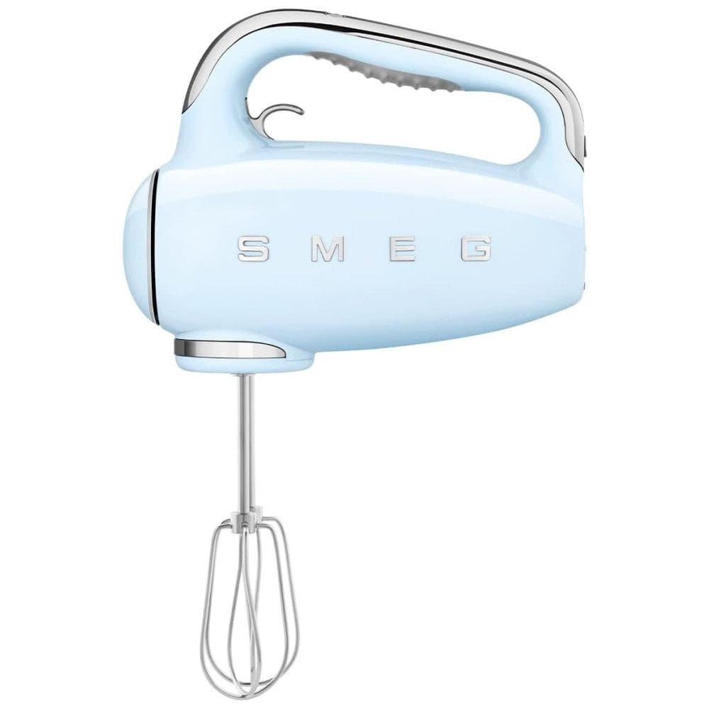 Batedeira de Mão com 9 Velocidades e Acessórios de Aço Inox, 220W, 110v, SMEG HMF01, Azul