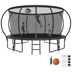 Cama Elastica Capacidade até 544 kg com Cesta de Basquete, SKYUP, Preto