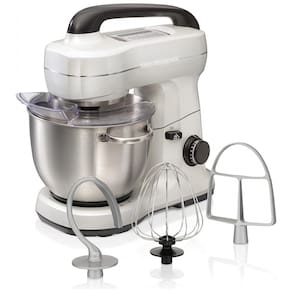 Batedeira Planetária Elétrica 4L com 7 Velocidades Aço Inoxidável 300W, 110v, HAMILTON BEACH 63398, Prateado