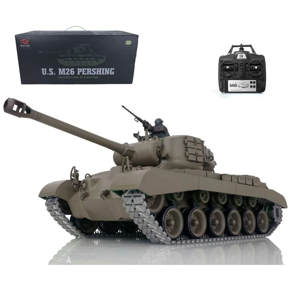 Tanque de Guerra TOUCAN RC HOBBY M26 Pershing com Controle Remoto, Escala 116, Verde