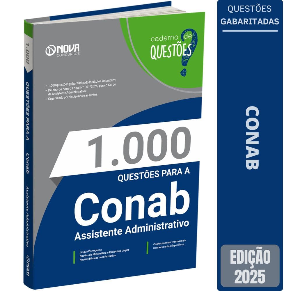 Livro Questões Gabaritadas A Conab 2025 Assistente