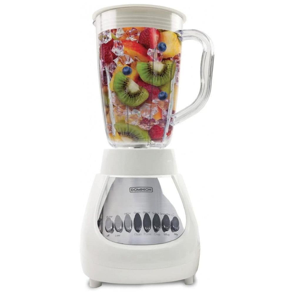 Liquidificador de Bancada 1.4L com 10 Velocidades e Jarra de Plástico, 110V 600W, Dominion D4001WP, Branco