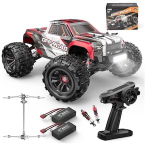 Carro RC de Alta Velocidade, Off Road 4x4, Escala 1:16 para Iniciantes, MEW4, Vermelho
