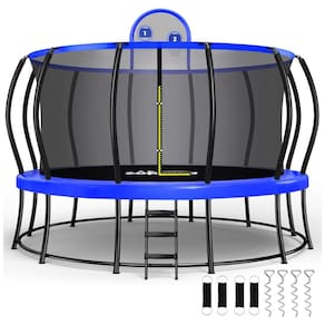 Trampolim Zupapa 1800LBS de capacidade, 2025 estrutura dupla, design sem lacunas, postes curvos, para crianças.
