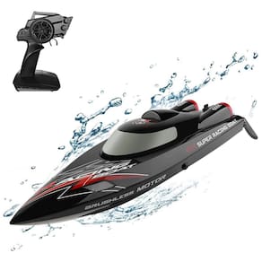 Barco de Controle Remoto para Adultos com Velocidade Máxima de 60 km/h e Alarme de Bateria Fraca, GoolRC WLtoys WL916, Preto
