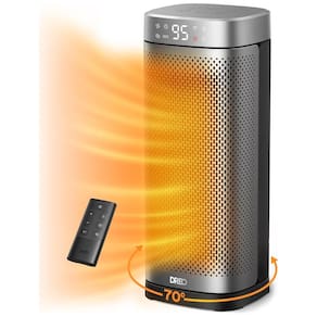 Aquecedor Doméstico Dreo 1500W: Controle Remoto, Cerâmica PTC, Timer 12h, Oscilação 70° - Ideal para Quartos e Ambientes Internos