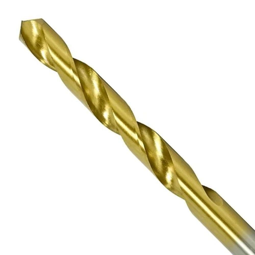Broca Helicoidal Com Titânio Em Aço Rápido Hss-tin 15,5mm