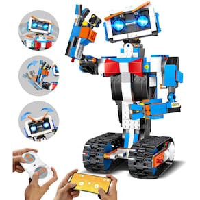 Kit de construção de robôs STEM Aukfa para meninos de 8 a 12 anos com aplicativo e controle remoto