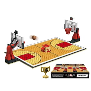 Conjunto de tijolos de construção de placas e suportes para quadras de basquete