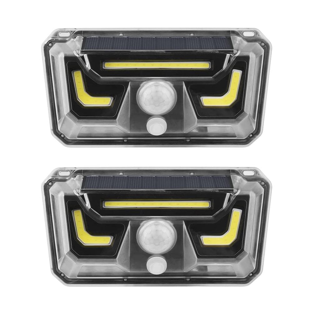 Luminaria Solar Arandela Parede Kit 2 Uni Iluminaçao Led Parede Luz Externa Bionic Sensor Movimento