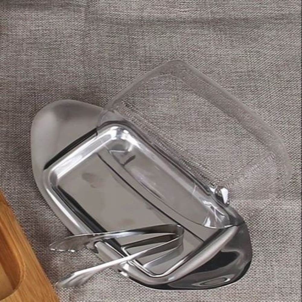 Mantegueira de Inox Porta Manteiga Premium com Tampa e Pegador