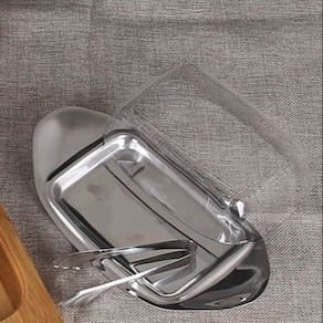 Mantegueira de Inox Porta Manteiga Premium com Tampa e Pegador