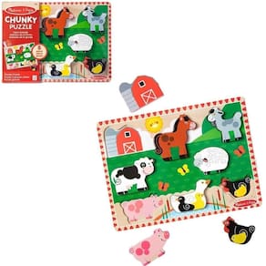Quebra Cabeça Infantil De Madeira Fazenda Melissa & Doug