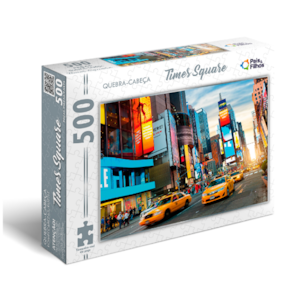 Quebra Cabeça De 500 Peças Colorido Puzzle Tema Times Square