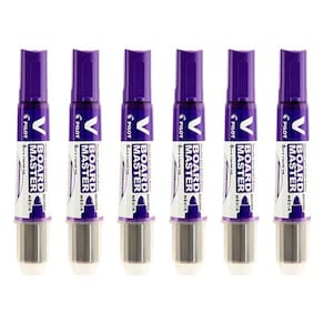 Pincel para Quadro Branco Recarregável Board Master Violeta 6 Unidades - Pilot