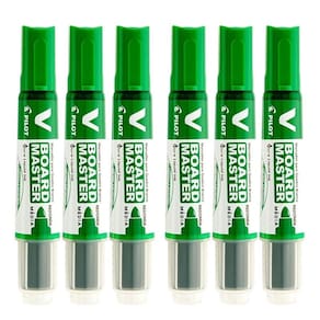 Pincel para Quadro Branco Recarregável Board Master Verde 6 Unidades - Pilot