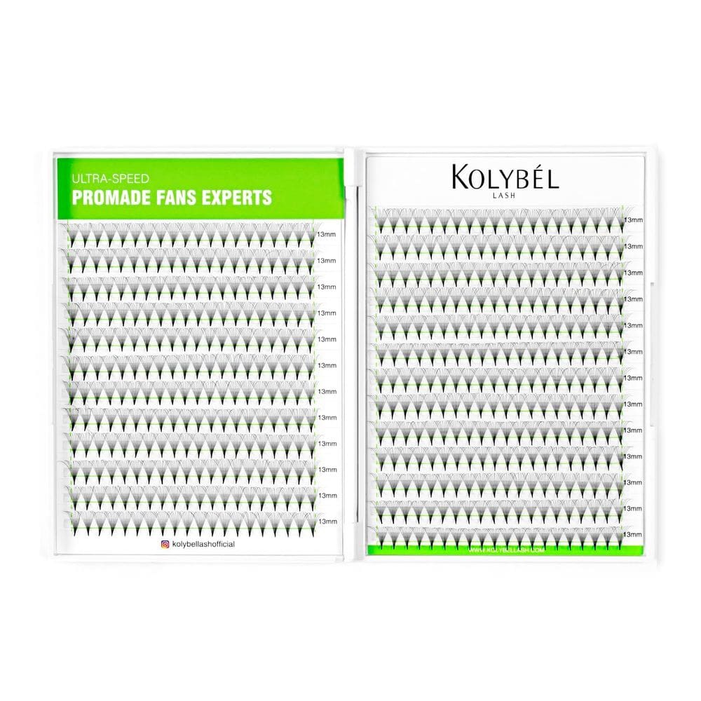 Extensões de cílios Kolybel 12D 0,07 C Curl 11 mm 500 ventiladores