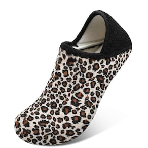 Chinelos, cortina, unissex, mulheres, homens, leopardo de lã artificial