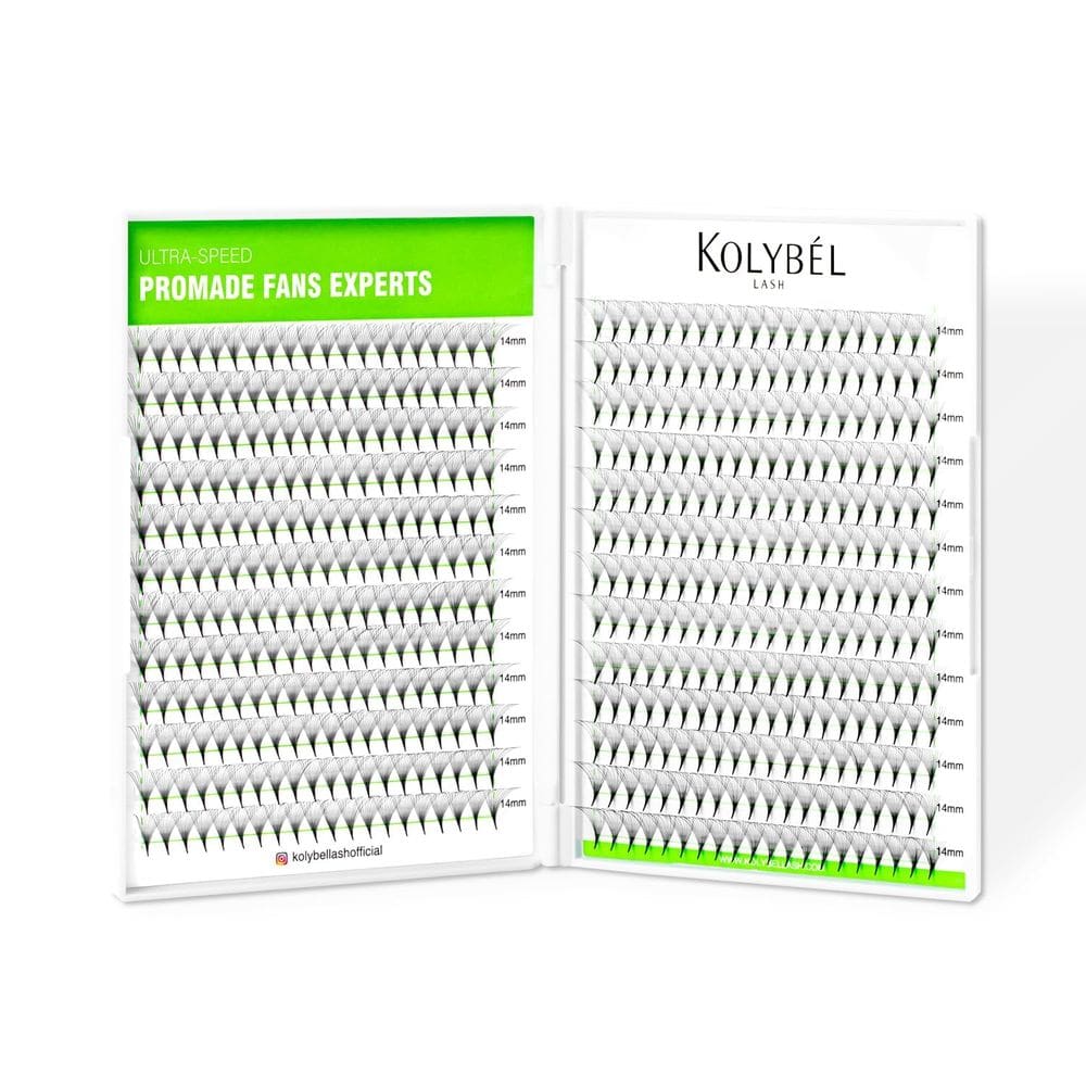 Extensões de cílios Ventiladores pré-fabricados Kolybel 16D 9mm 500 unidades