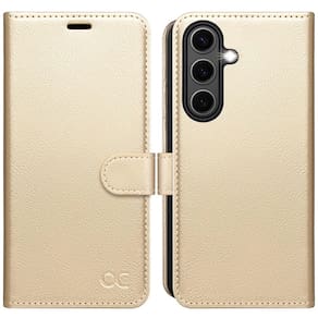 Capa tipo carteira OCASE compatível com Galaxy S25 6.2" 2025 Gold