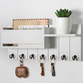 Porta-chaves RelaxScene Decorative para montagem na parede com prateleira